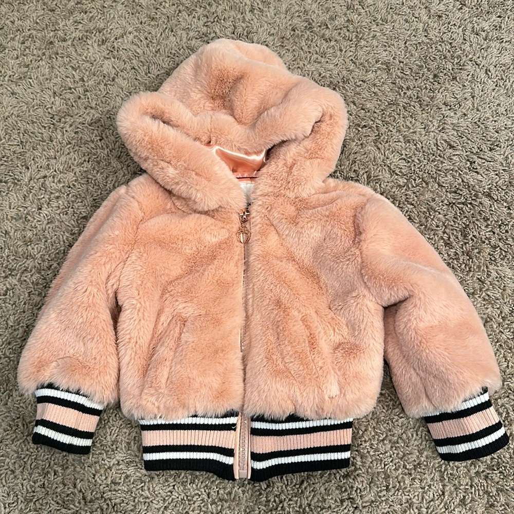 Urban Republic girls collection faux fur toddler jacket